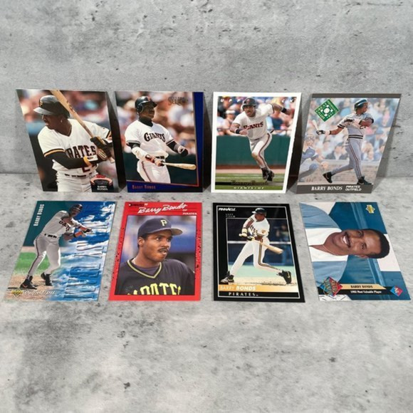 8 CARD LOT‎ Barry Bonds Bowman Foil Insert Flair Fleer Ultra Baseball Trading - Picture 1 of 5